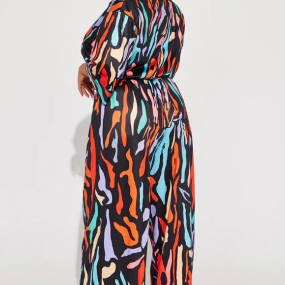 NWT Fashion Nova Multi-Color Pant Set, Color: Multi Color Size: 1X  NWT - Picture 13 of 13